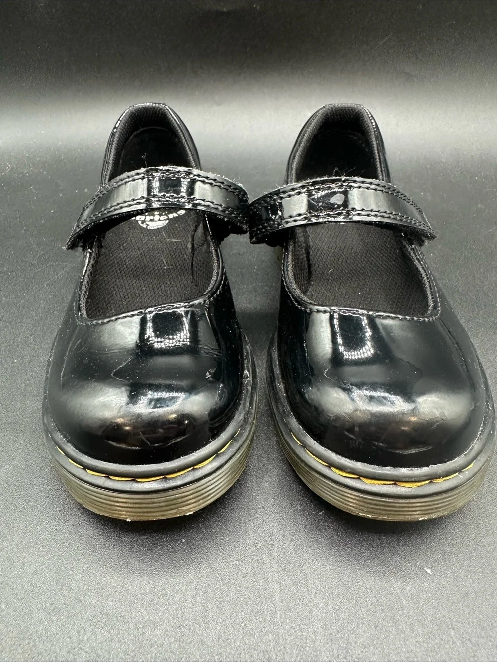 Dr. Martens Maccy Kids Mary Jane Black Patent Leather Shoes US 11 UK 10 EU 28